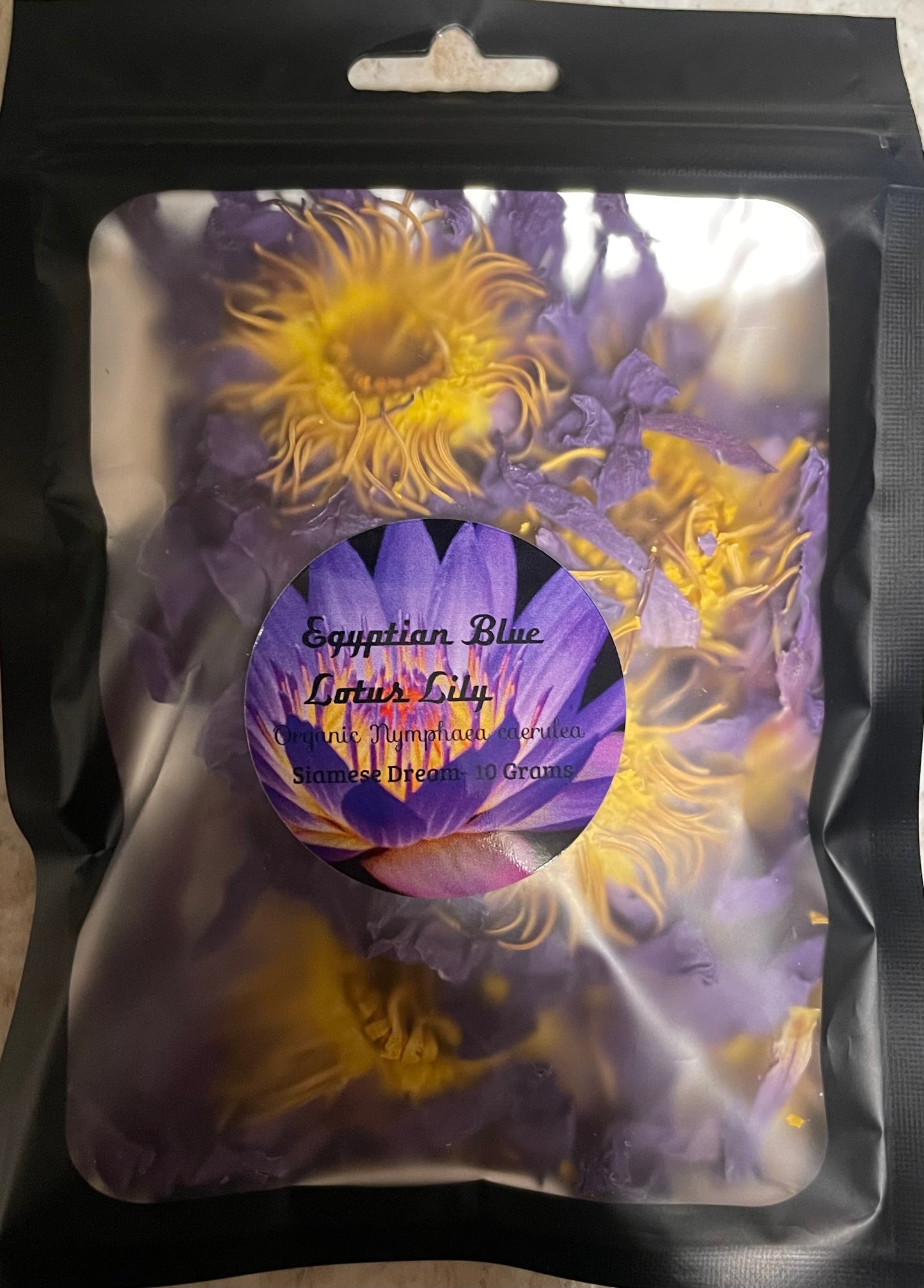 Organic Egyptian Blue Lotus Flower (Nymphaea caerulea) (WHOLE FLOWER 10grams) TEA