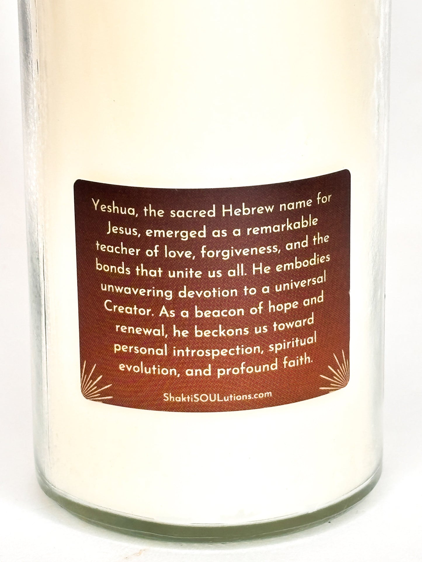 Yeshua Crystal Altar Candle
