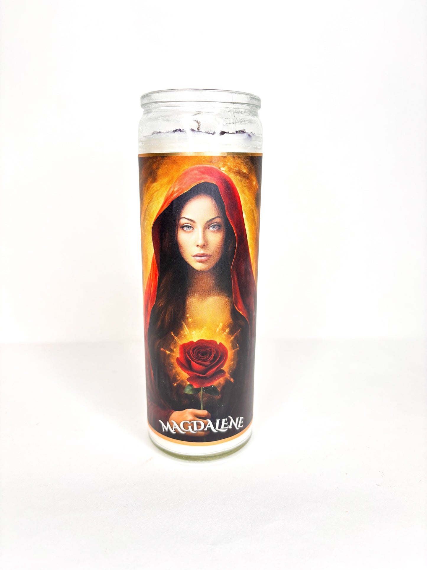 Mary Magdalene Crystal Altar Candle