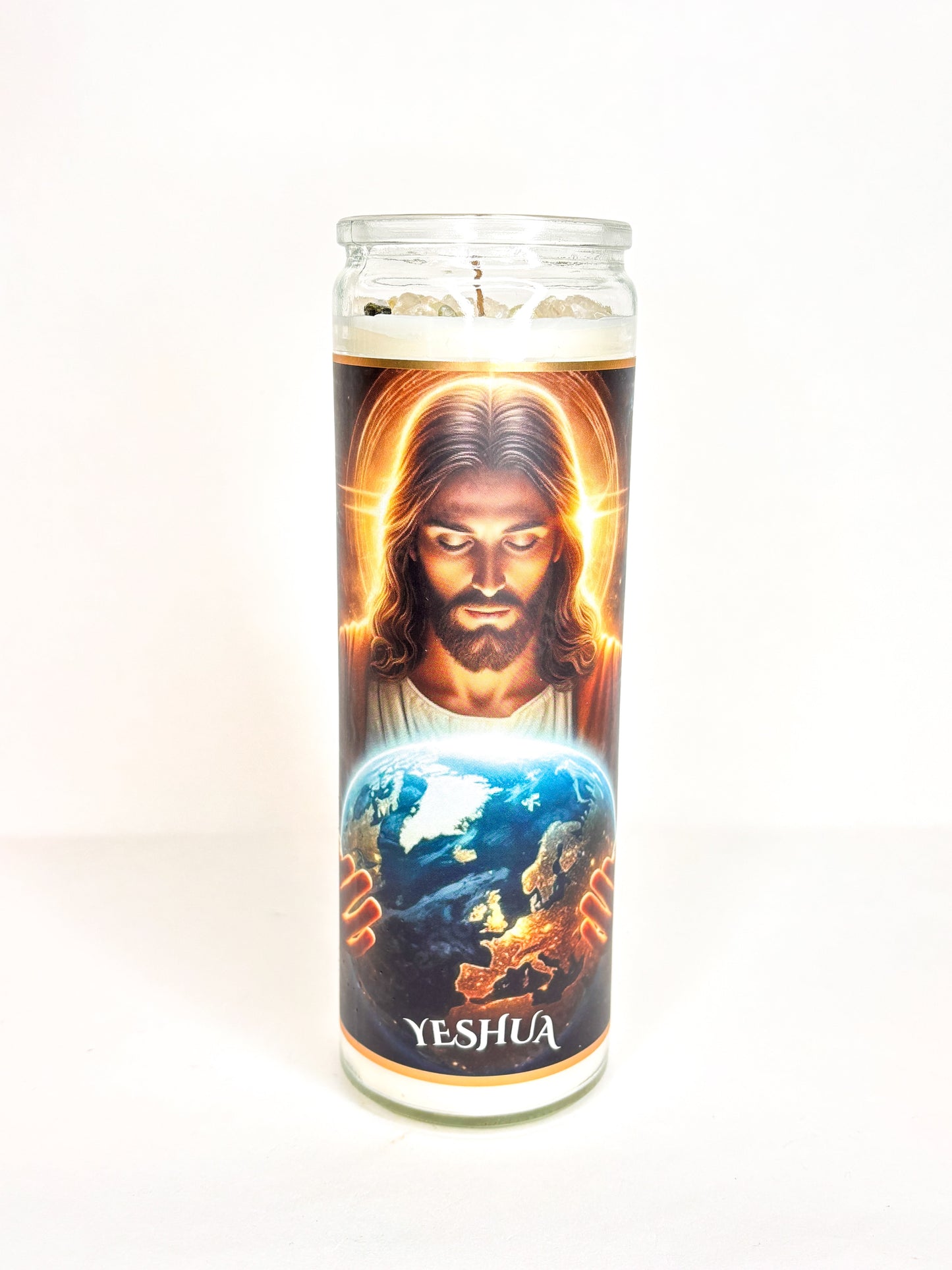 Yeshua Crystal Altar Candle