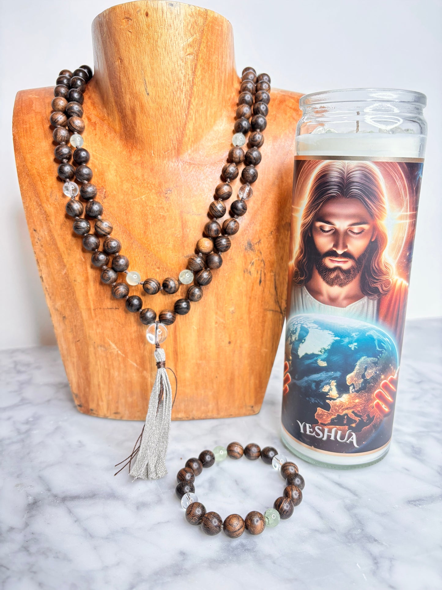 Yeshua Crystal Altar Candle
