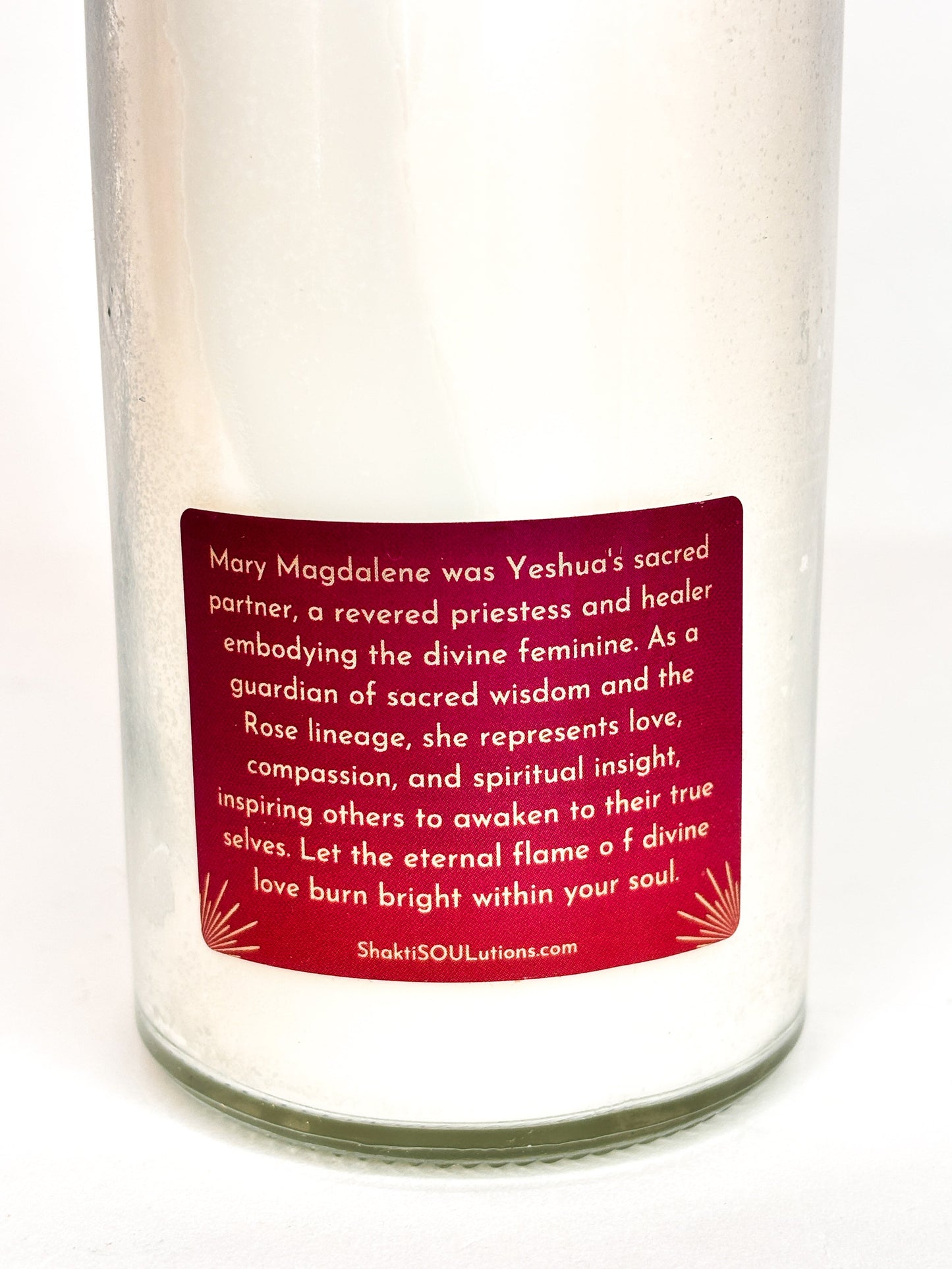 Mary Magdalene Crystal Altar Candle