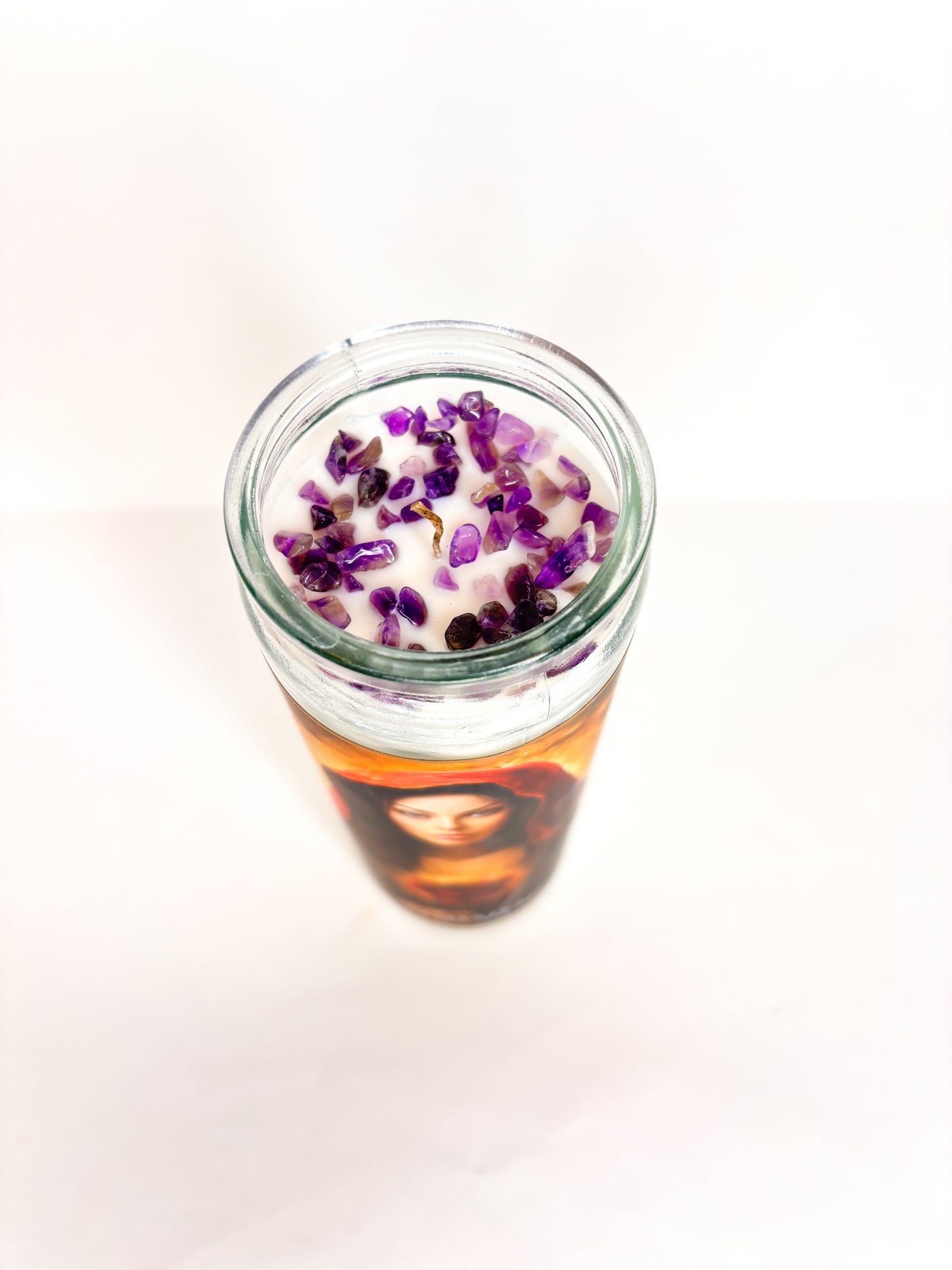 Mary Magdalene Crystal Altar Candle