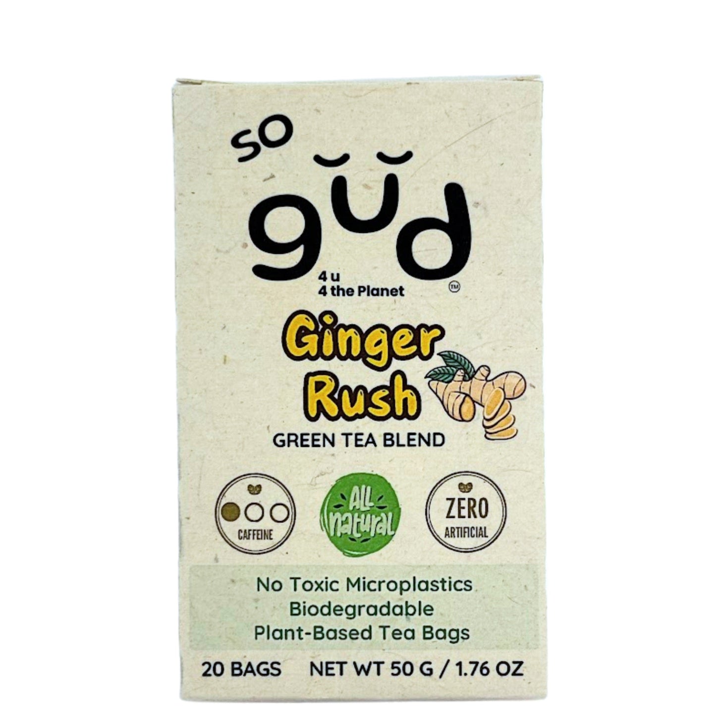 Ginger Rush Green Tea Blend | Plant-based Tea Bags