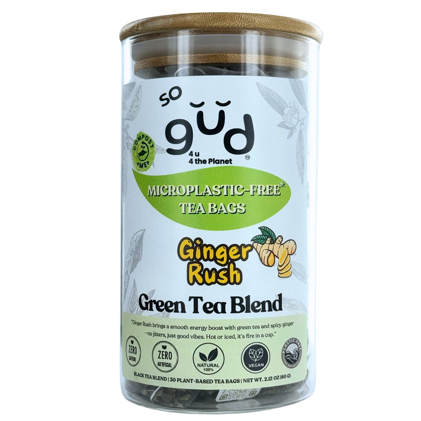 Ginger Rush Green Tea Blend | Plant-based Tea Bags