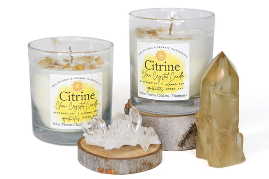 Citrine Clean Crystal Candle