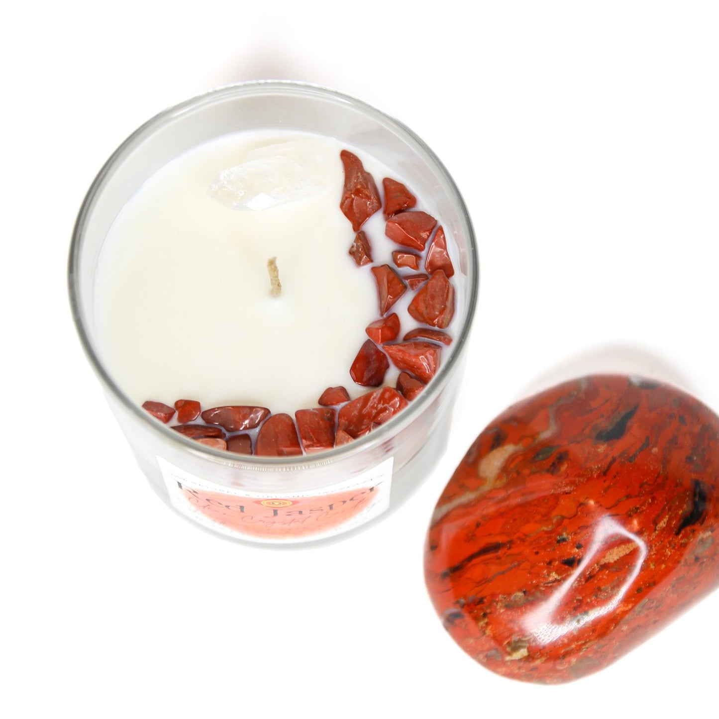 Red Jasper Clean Crystal Candle
