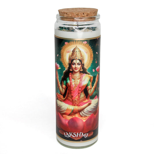 Lakshmi Crystal Altar Candle