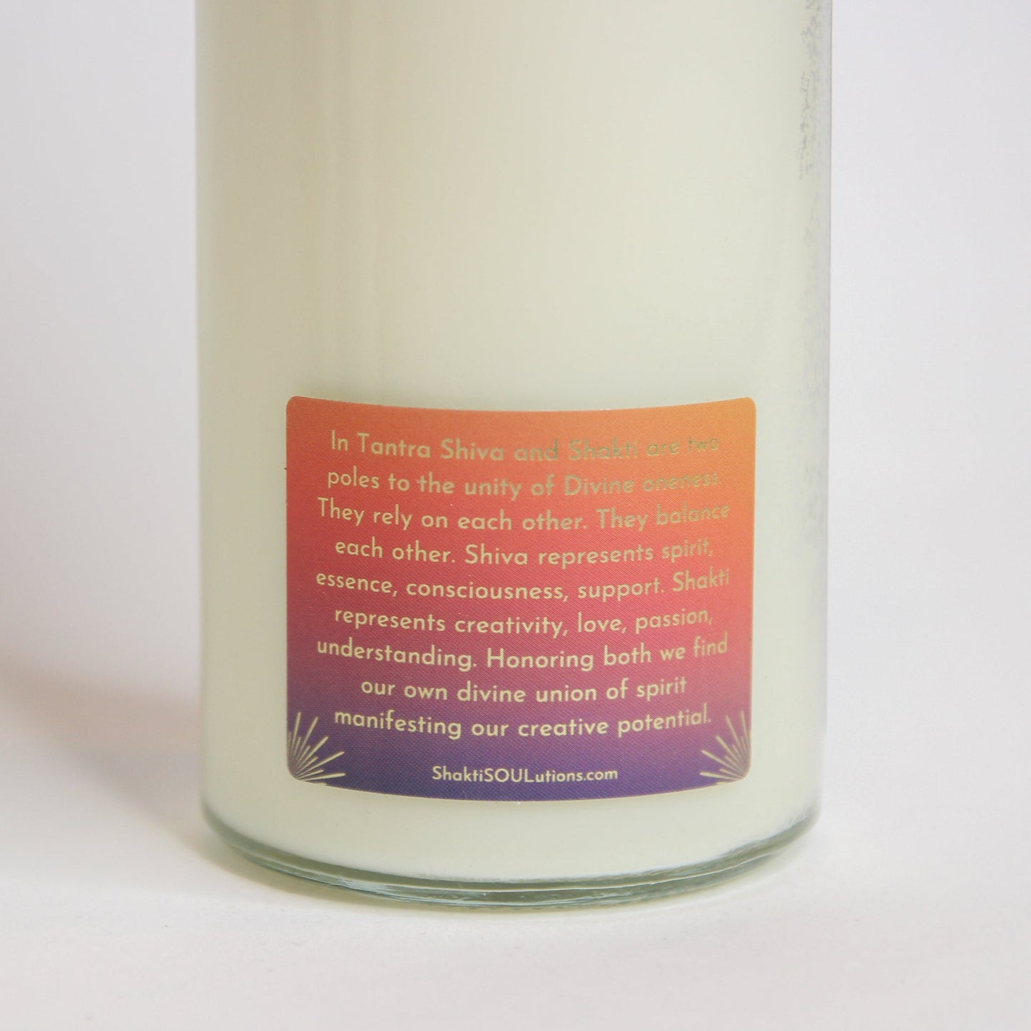 Shiva Shakti Crystal Altar Candle