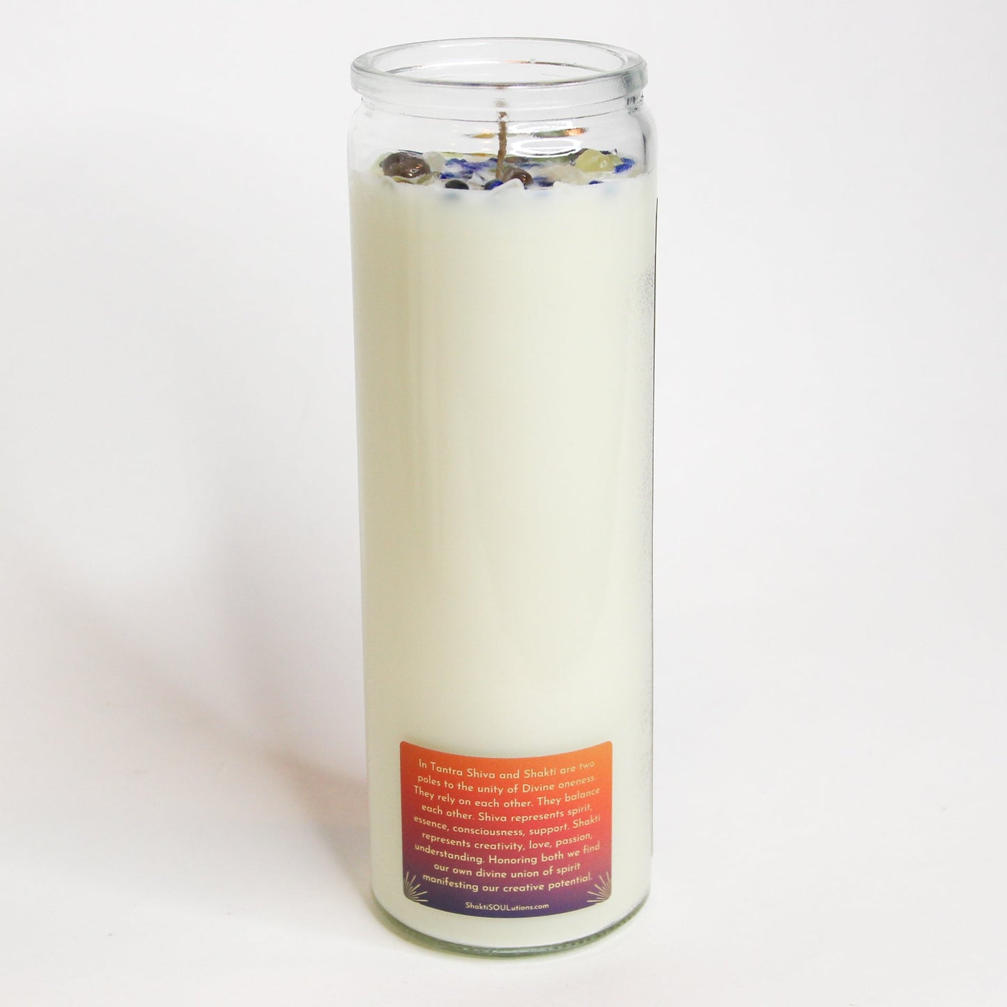 Shiva Shakti Crystal Altar Candle