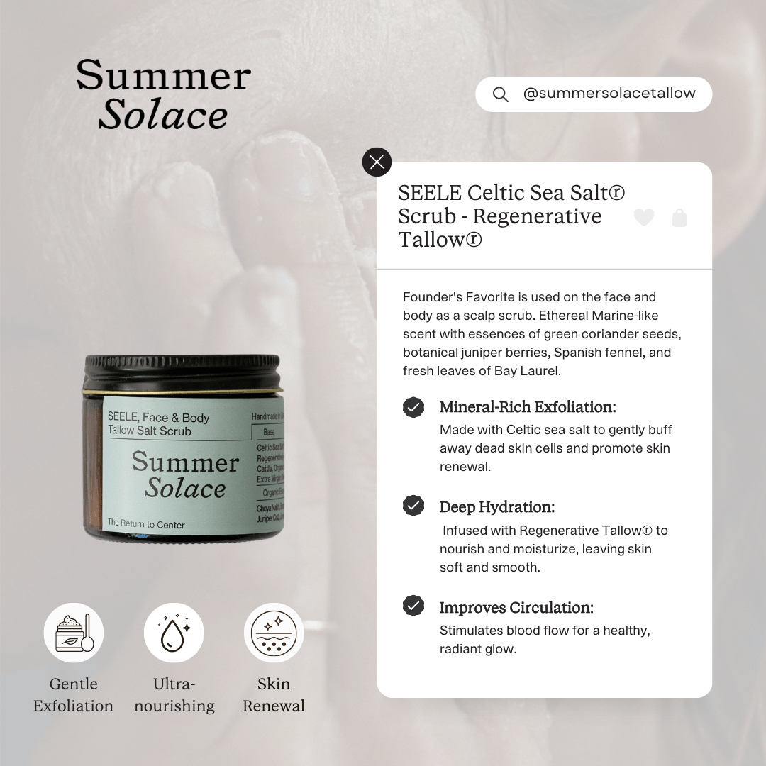 SEELE – Exfoliating Sea Salt Scrub | Celtic Salt®, Choya Nākh, Sage & Coriander